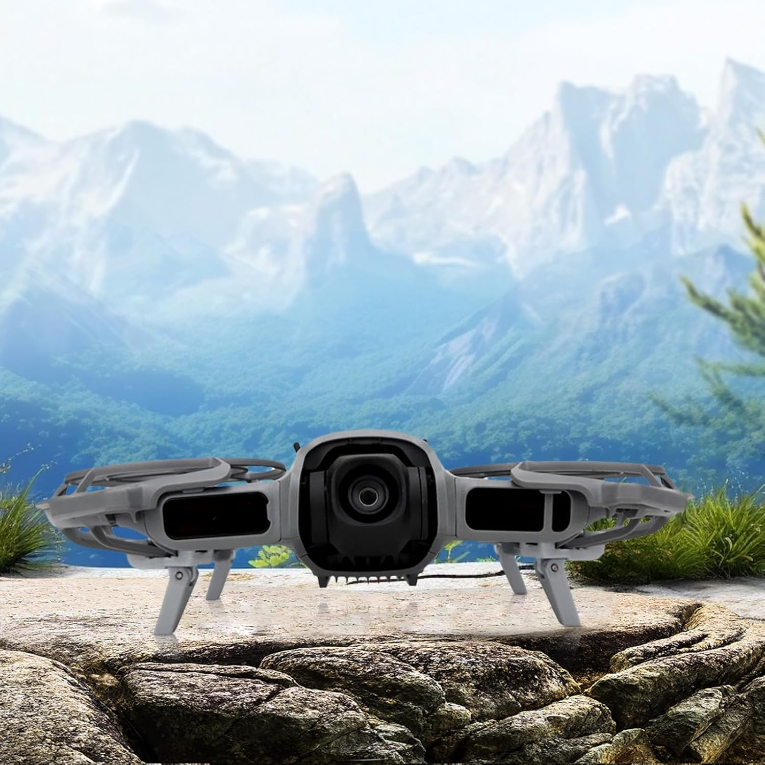 Landing Gear for DJI NEO 2 Drone, Lightweight Durable Plastic Portable Folding Stand,Anti-Scratch Protector Bracket for DJI Neo 2, Drone Accessories (Grey) image number 1