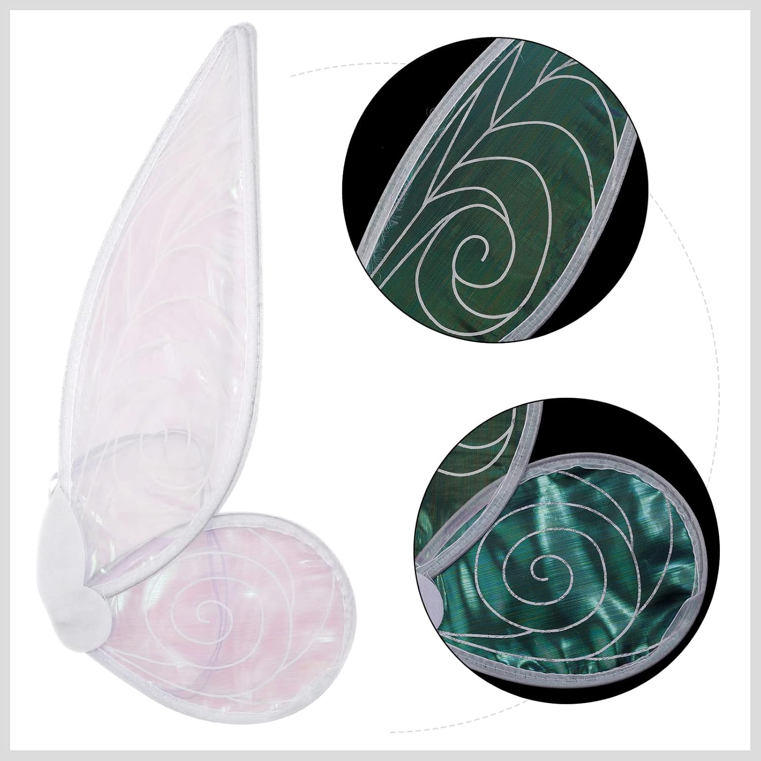 Fairy Wings with Elastic Shoulder Straps - Butterfly Wings Costume for Kids, Girls Halloween Sparkle Angel Wings Dress up Party Favor image number 4