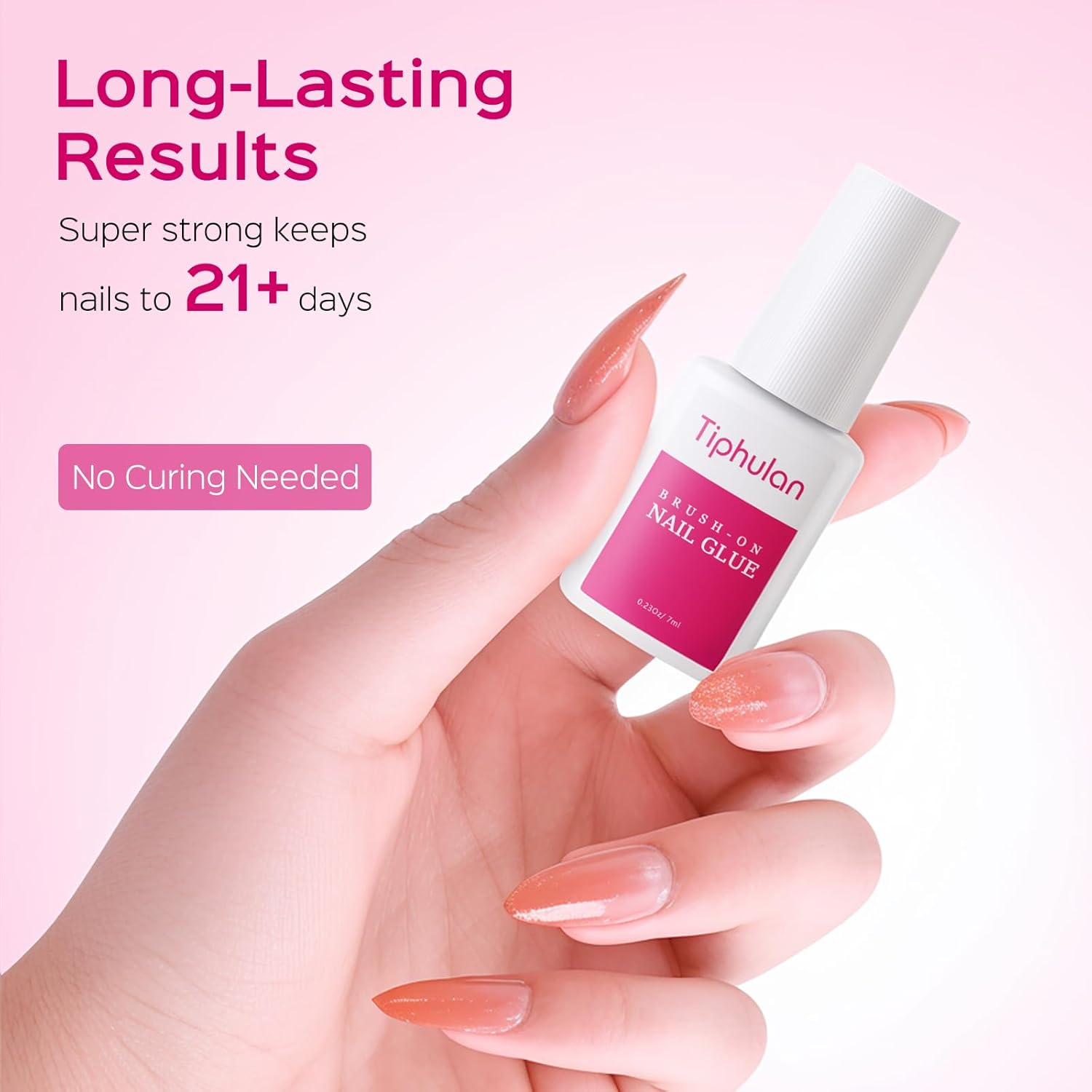 TIPHULAN 42Ml Super Strong Nail Glue for Press on Nails, Acrylic Nails, Nail Tips - Professional Brush on Nail Glue Easy Application, Durable & Long-Lasting Fake Nail Glue, 0.23 Oz for Each Glue(6Pcs) image number 5