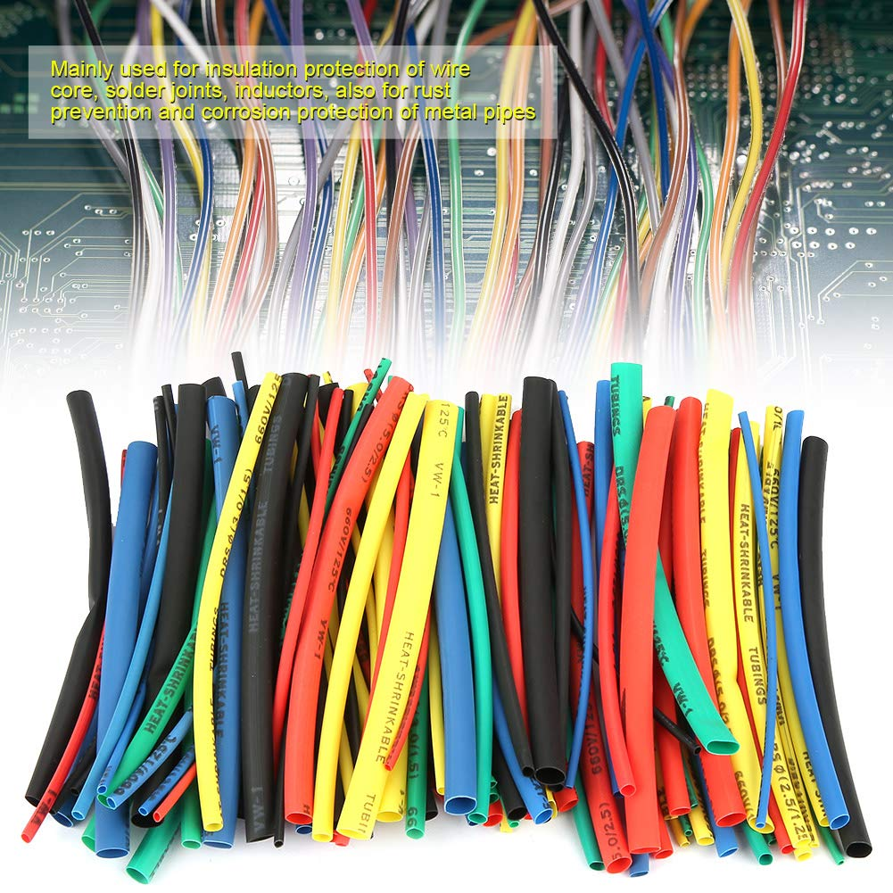 100 Pieces XLPE Heat Shrink Tubing Electrical Cable Insulation Tubing 5 Colors 5 Sizes 100Mm Cable Connector Repair Mechanical Protection image number 4