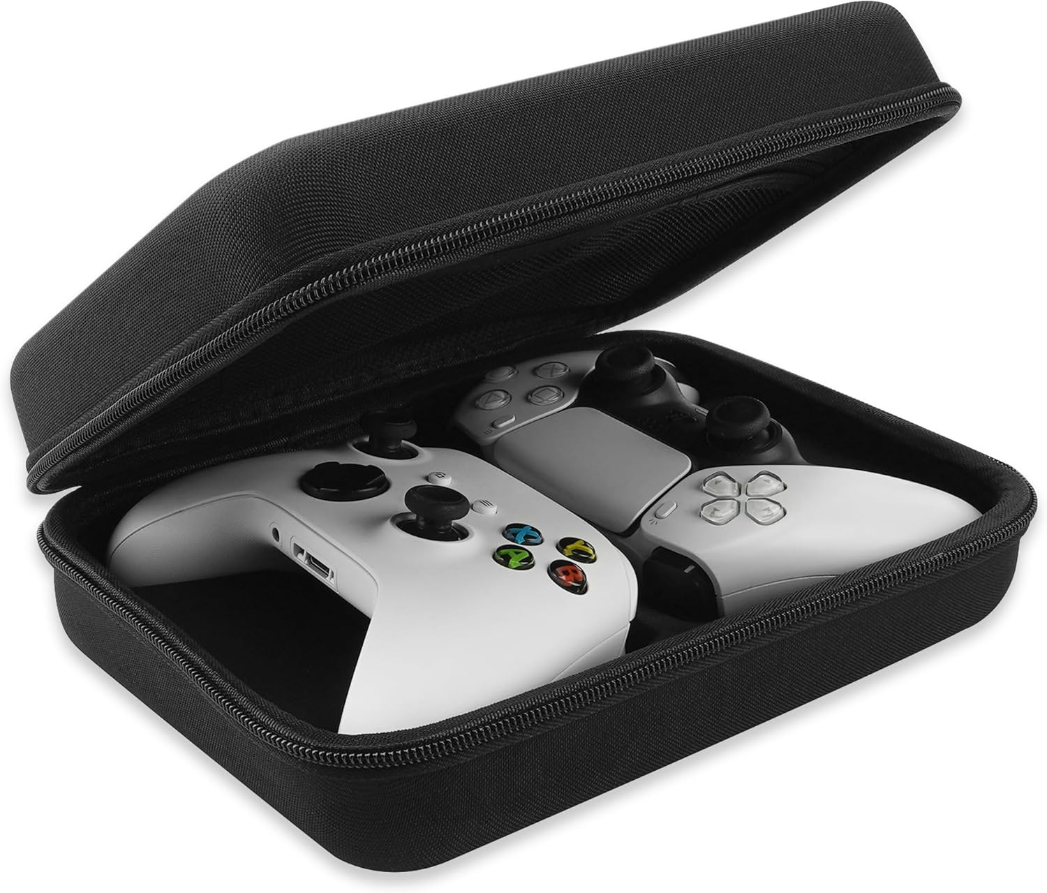 Geekria Two Controllers Travel Carrying Bag Compatible with Sony PS5 Dualsense, Dualshock 2/4, Xbox One, Series X, 8Bitdo Pro2, Protective Storage with Internal Mesh Pocket image number 1