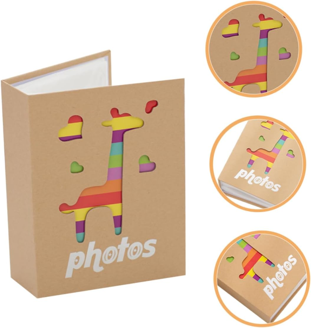 Photo Album for Boys and Page Keepsake Album with Cute Giraffe Design for Storing Precious Memories and Milestones