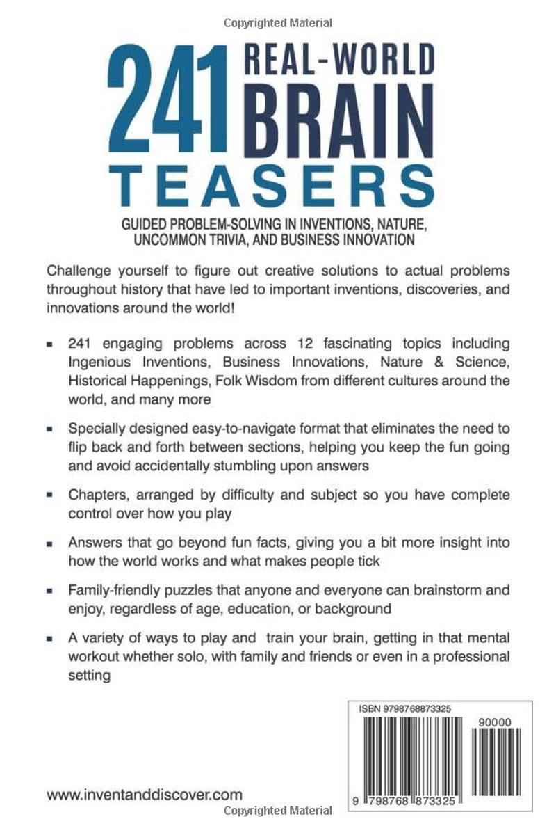 241 Real-World Brain Teasers.: Guided Problem-Solving in Inventions, Nature, Uncommon Trivia, and Business Innovation. image number 2