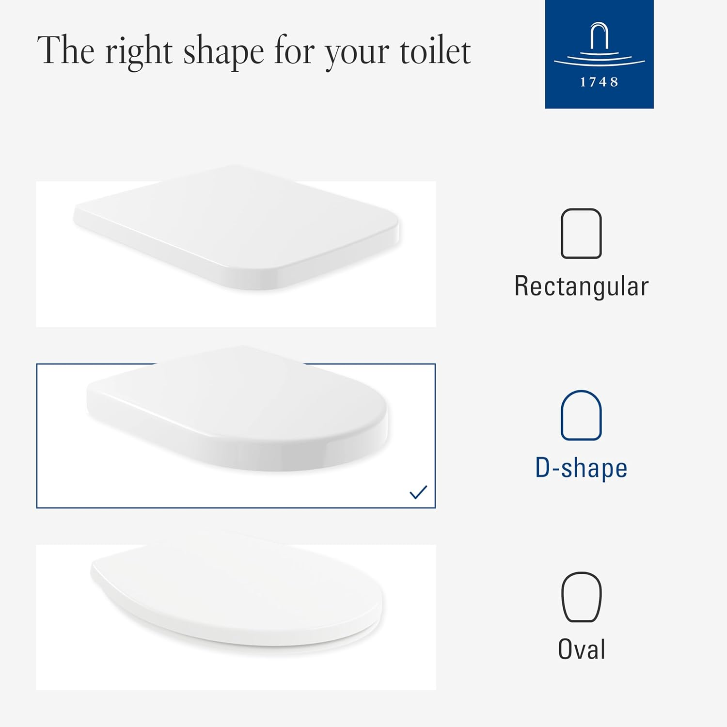 Villeroy & Boch 98M9C1 V&B Architectura Toilet Seat, White, Standard | D-Form image number 6
