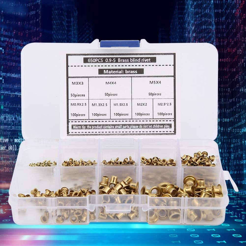 Brass Eyelets Rivets Kit, Lightweight and Durable, for Shoes Hats Shirts Belts Backpacks, Easy to Carry and Organize Hollow Metal Buttonhole Classification Hardware Accessories image number 4