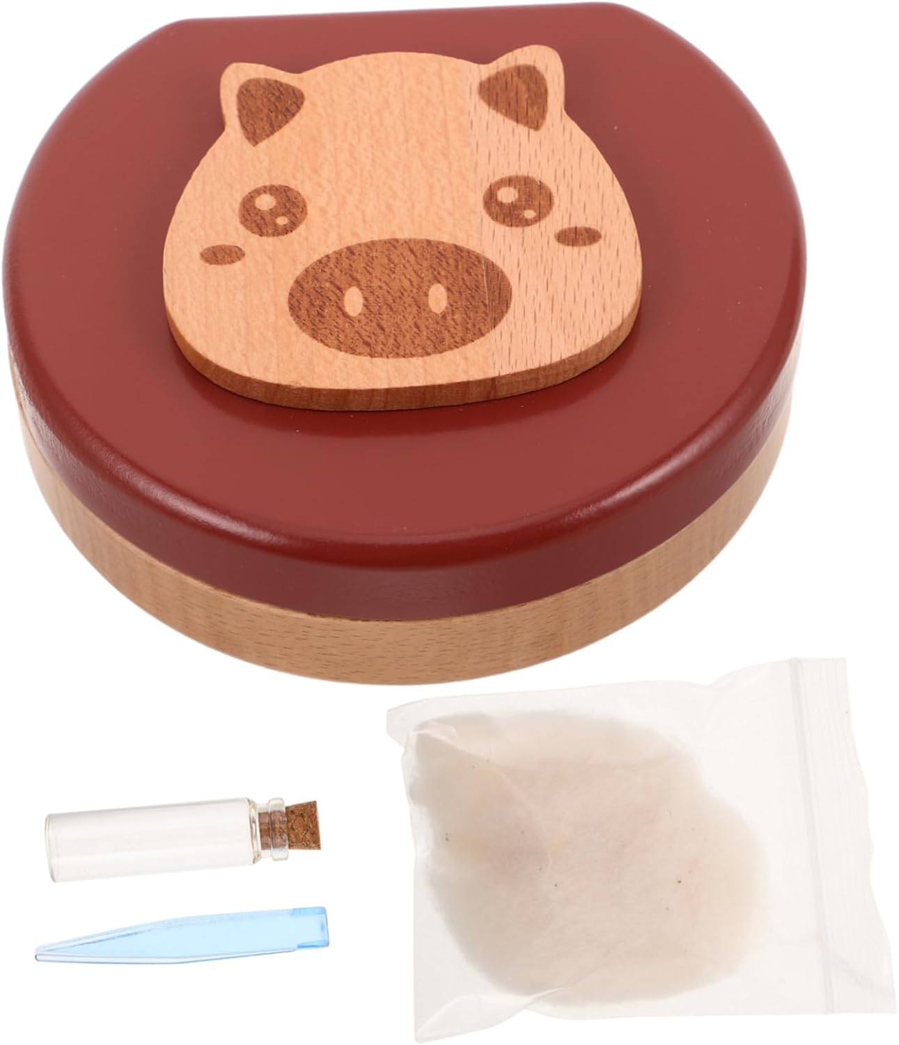 MERRYHAPY Boy Girl'S Teeth Collection Box Wooden Tooth Keepsake Holder Keepsake Storage Box And