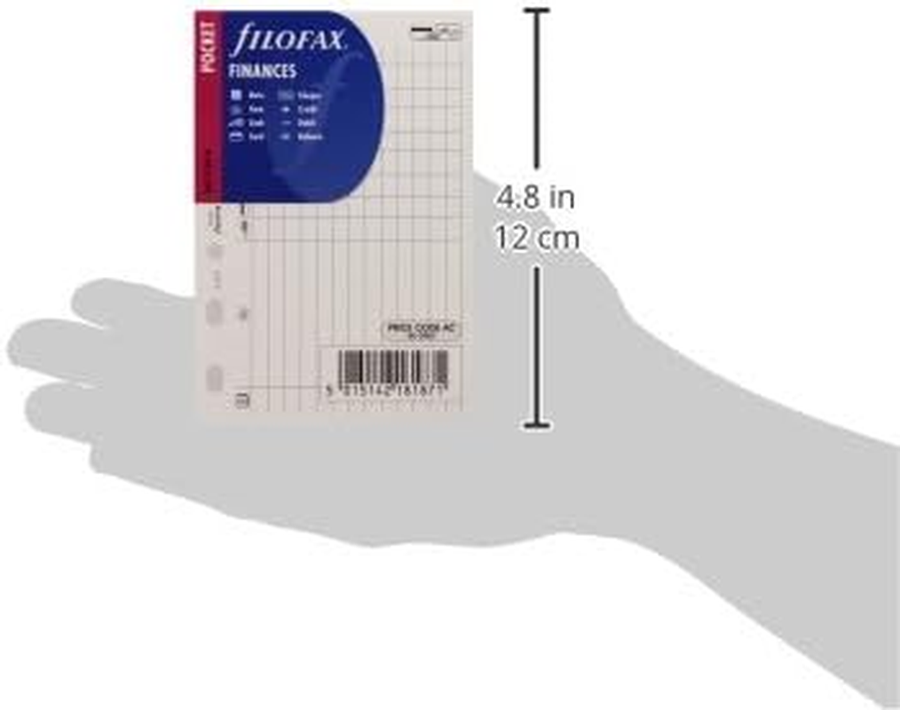 Filofax Pocket Finances Refill Notebook 20-Pieces