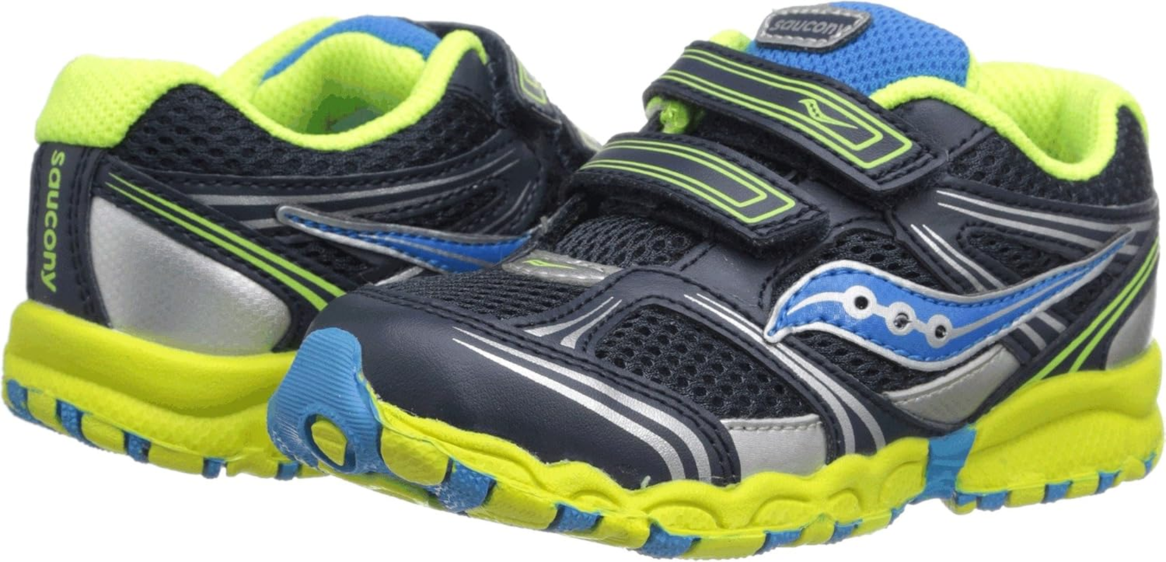 Saucony Boys Blue/Citron/Silver Baby Catalyst HL Running Shoe (Toddler) Size 5 Wide image number 2