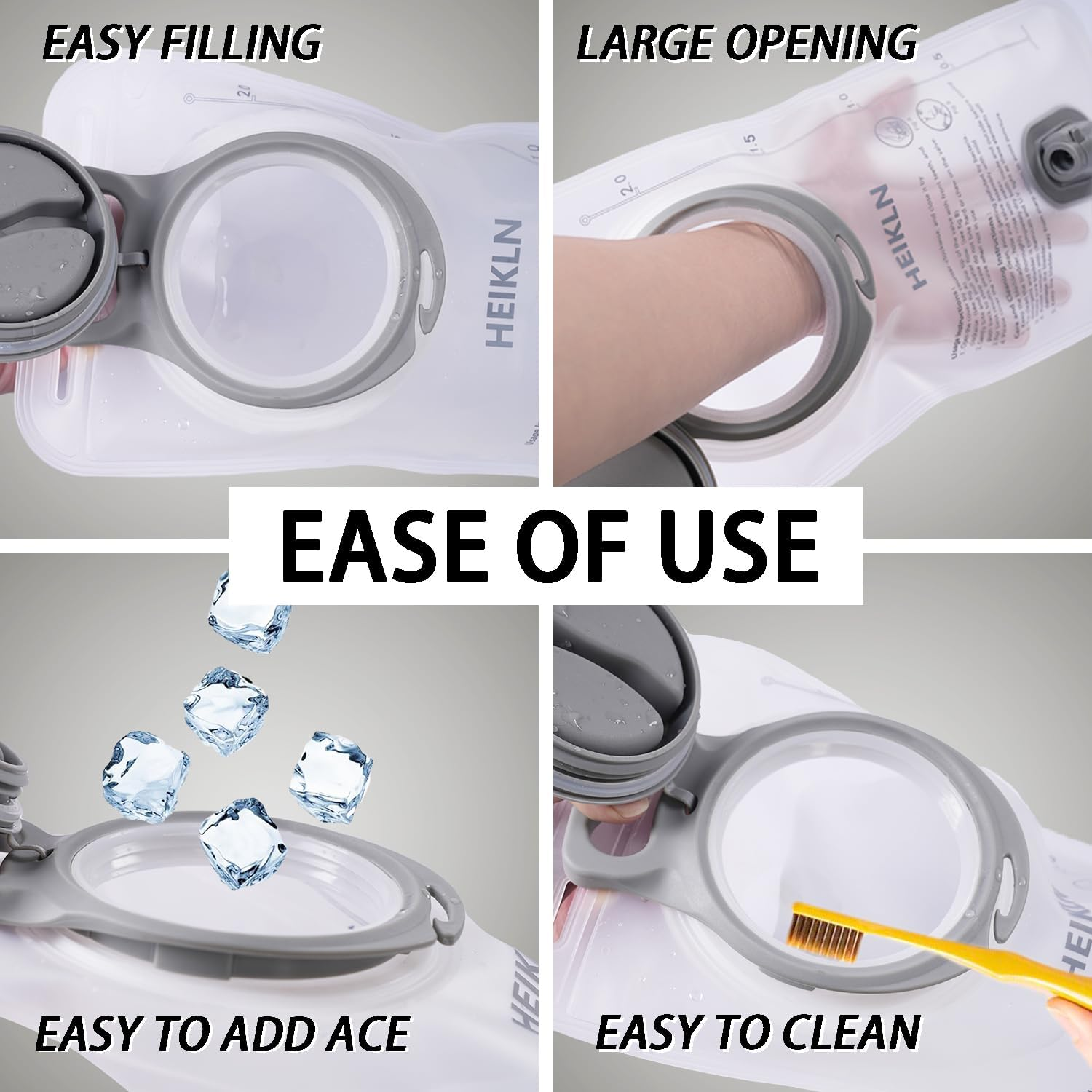 Hydration Bladder 2 Pack, Water Bladder for Hiking Backpack,Leak Proof Water Bladder Bag, BPA Free Military Water Storage Bladder,Hydration Pack for Hiking Climbing Cycling Running Camping image number 5