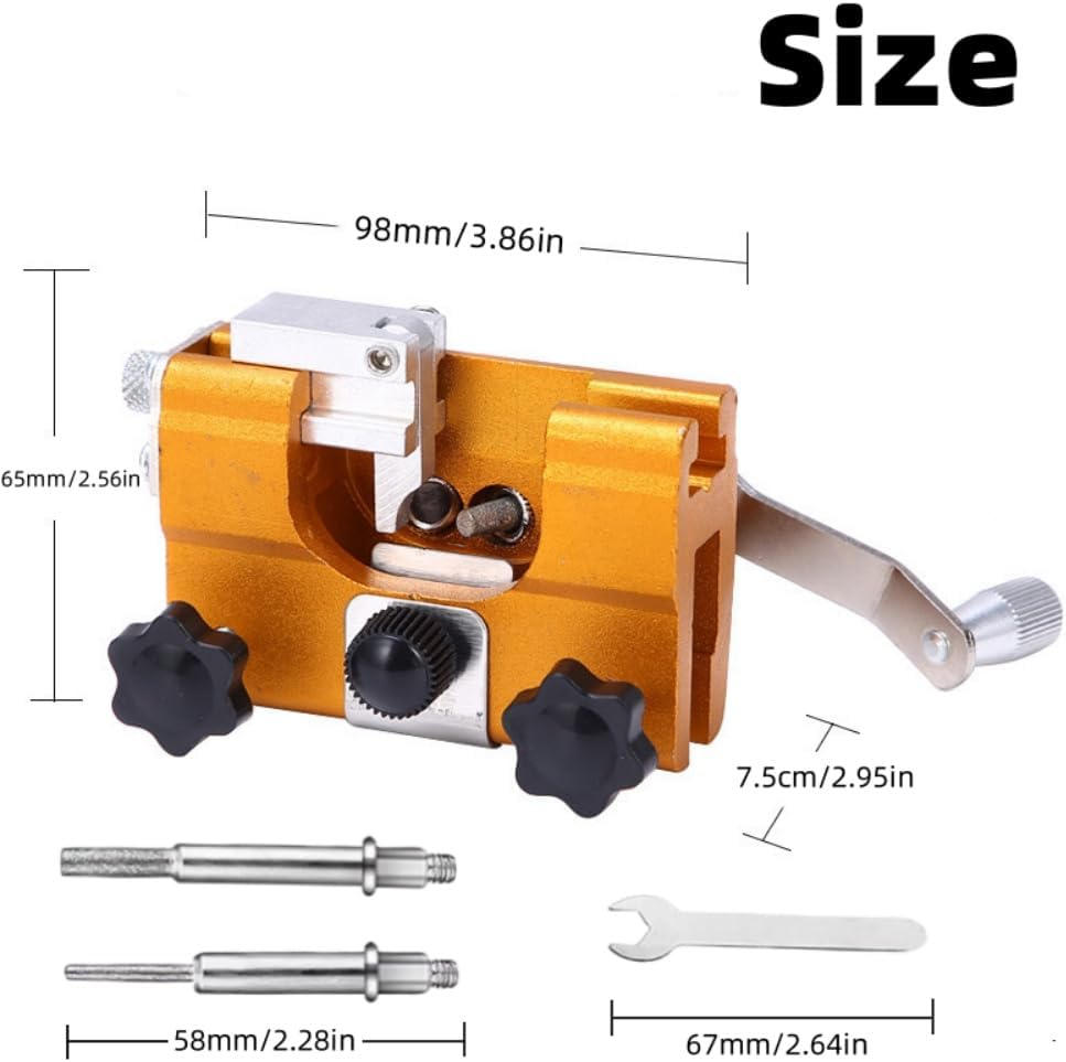 Chainsaw Sharpener,Chainsaw Chain Sharpening Jig with 5 Grinding Rod,Chainsaw Vise and Hand-Cranked Chainsaw Sharpening Jig Kit,Portable Chainsaw Sharpening Jig for All Chain Saws and Electric Saws image number 4