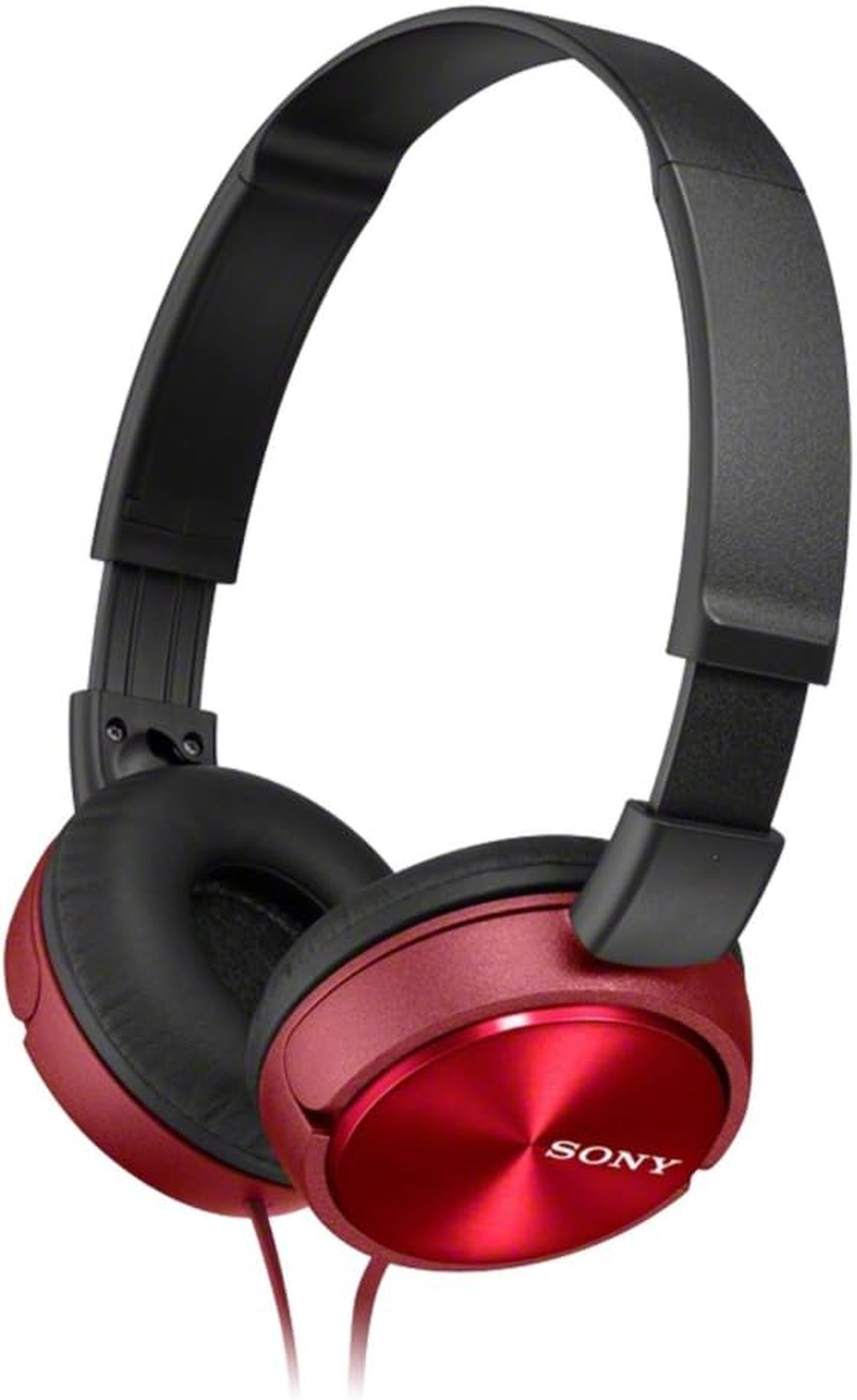 Sony MDR-ZX310 Foldable Headphones - Metallic Red (International Version)