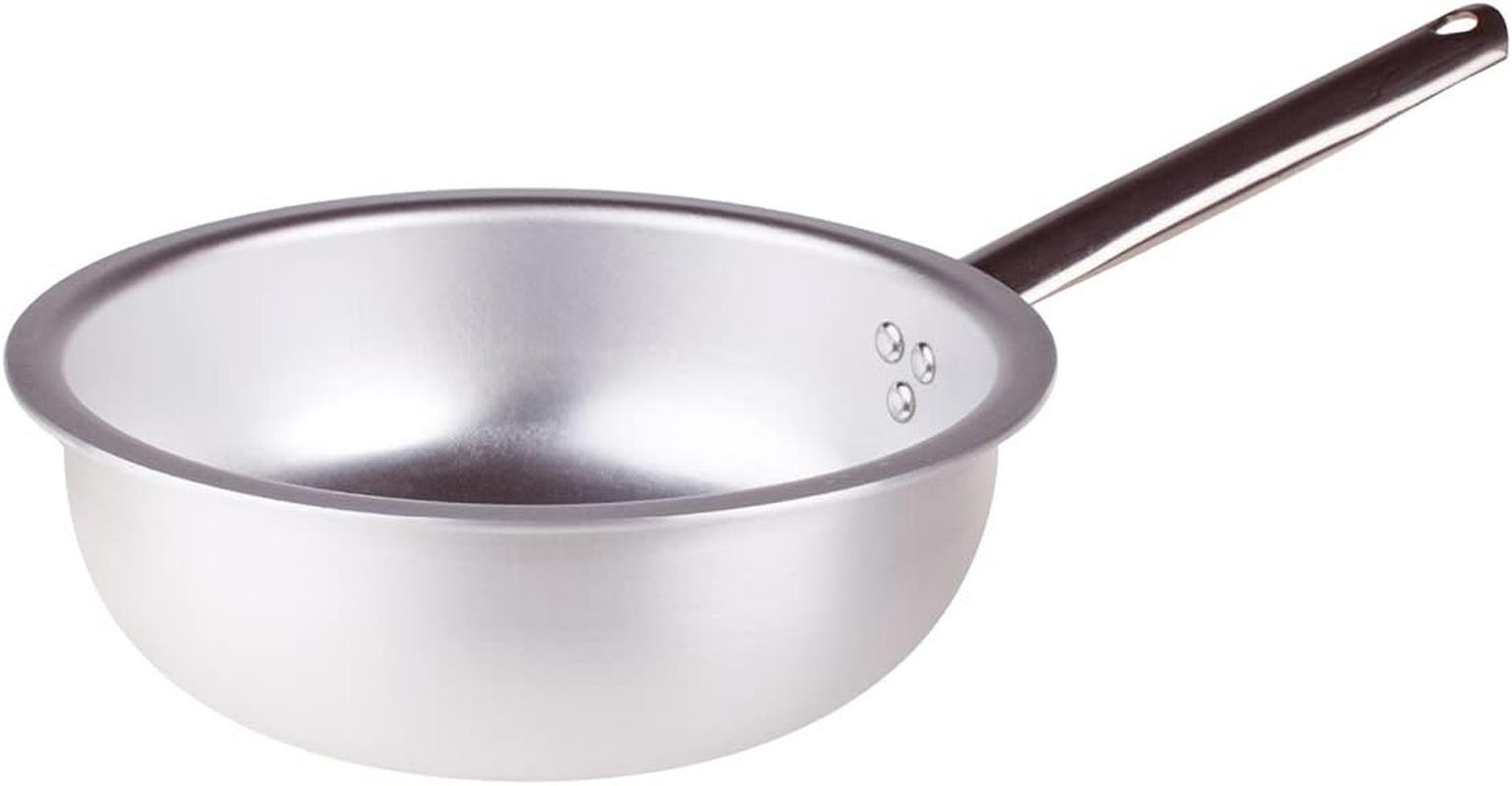 Pentole Agnelli ALMA111BM20 Aluminium Professional Saute Pan 3 Mm. Thick, Diameter 20 Cm, Silver