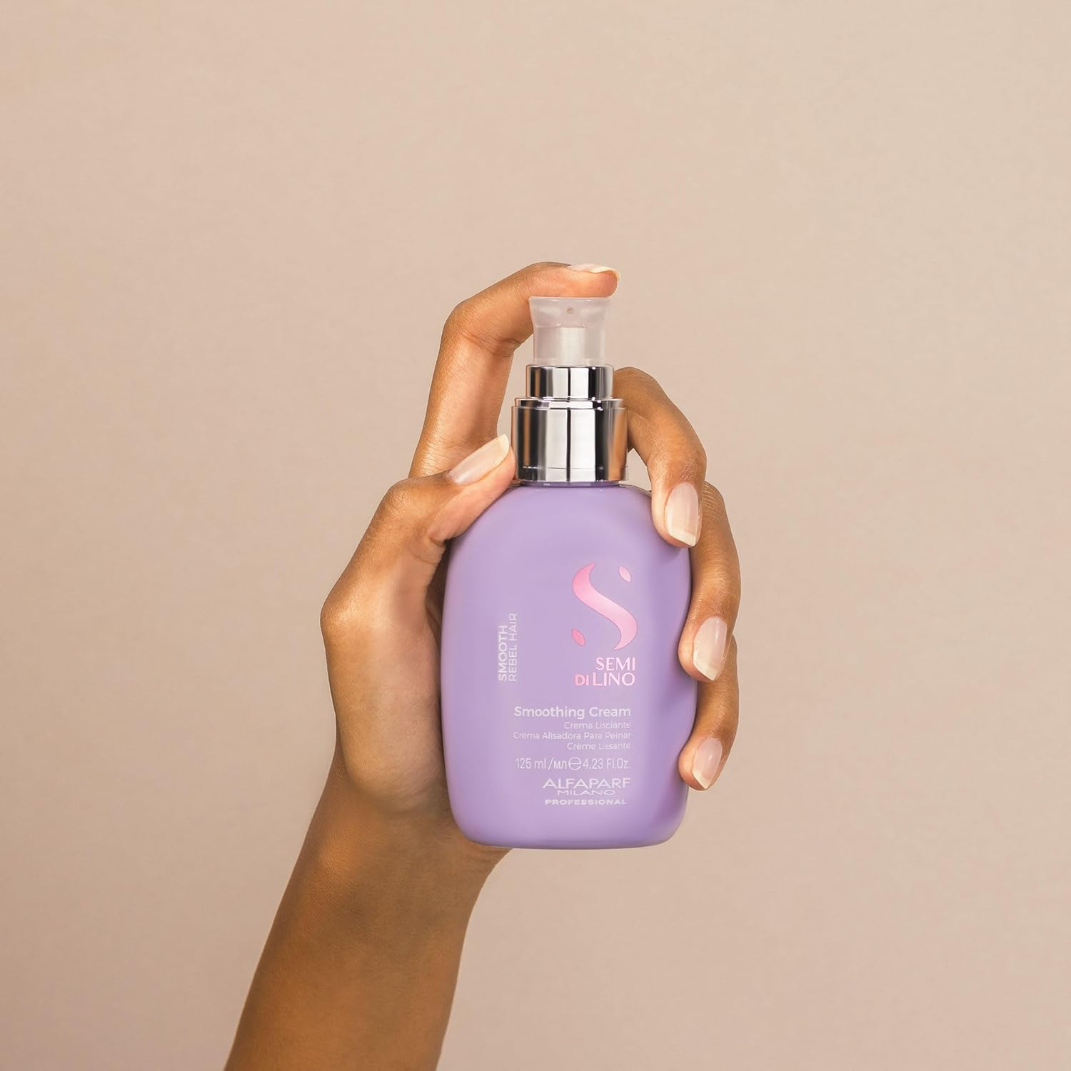 Alfaparf Milano Semi Di Lino Smoothing Cream - Leave-In Conditioner Spray for Long-Lasting, Frizz-Free Straight Hair - Heat Protection - 4.23 Oz image number 3