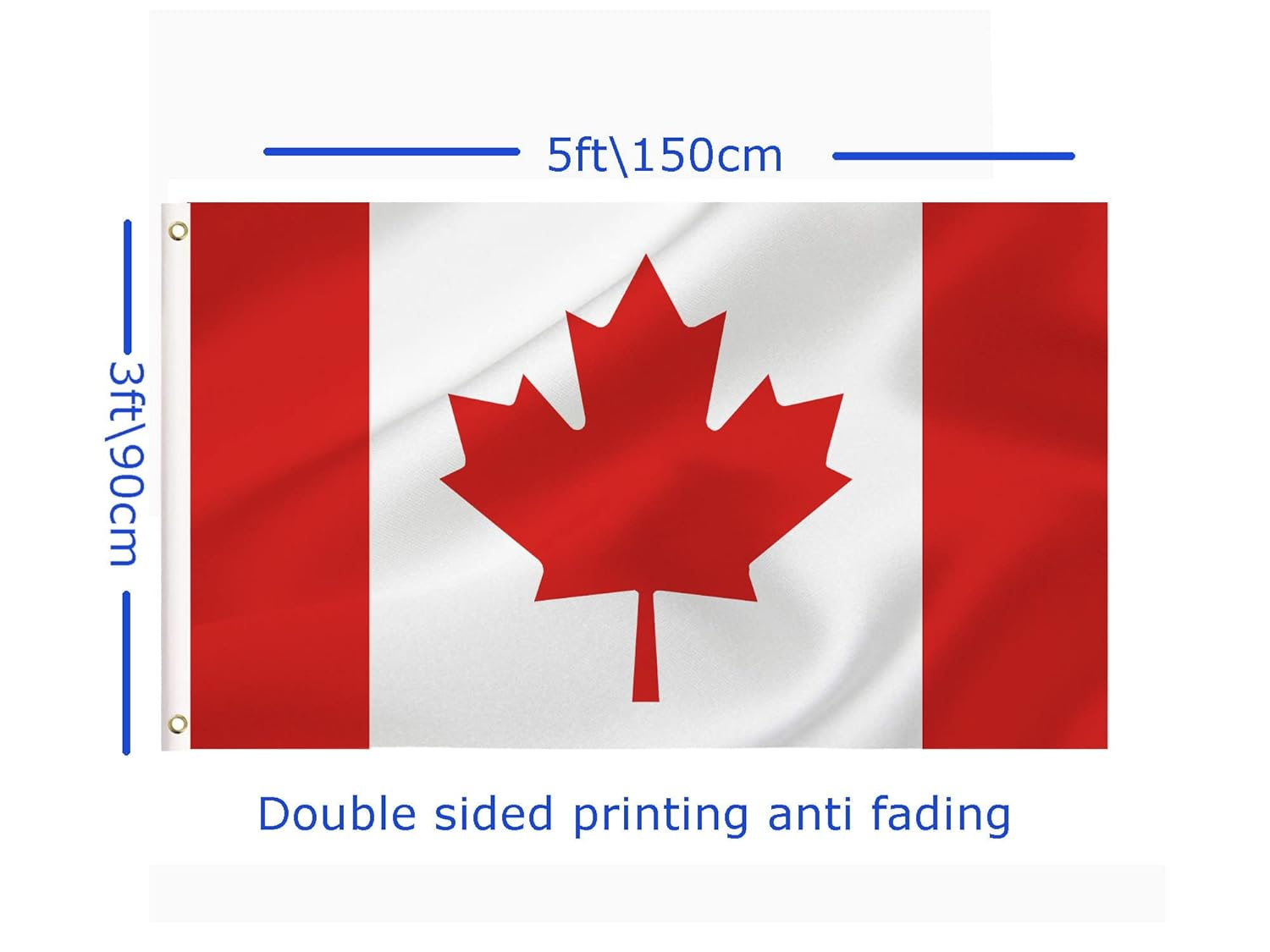 LARGE Canadian Flag, 3X5Ft Canada Flags Banner for Indoor Outdoor Decoration of Canada Yards.Parade or Express Mood image number 3
