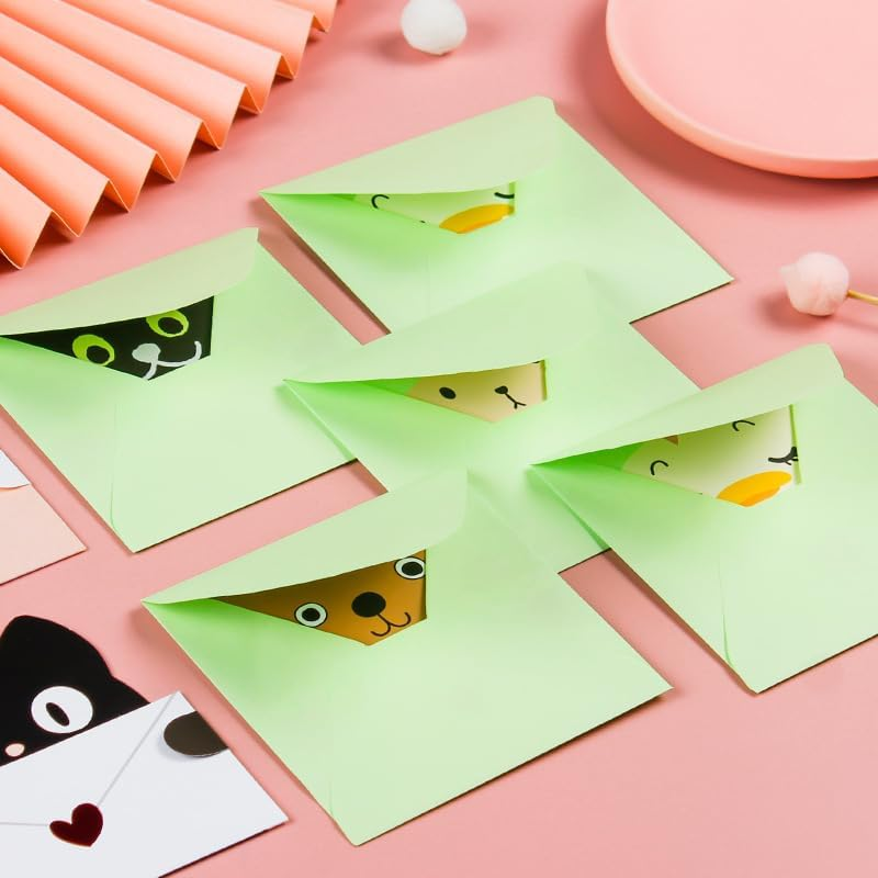 18 Pieces Cute Animals Greeting Cards Assortment Cartoon Animals Greeting Card, Cute Memo Card Lovely Message Card Business Card Thank You Card Birthday Card Mothers Day Card Letter Writing Card Invitation Card Cartoon Child with Envelopes