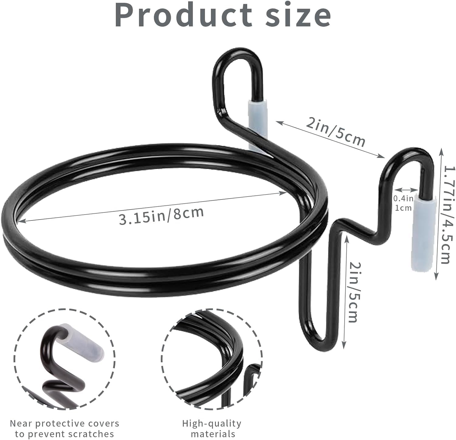 Stainless Steel Shopping Cart Cup Holder, 1Pc Stainless Steel Shopping Cart Cup Drink Holder,Metal Shopping Cart Cup Holder,Portable Shopping Cart Cup Holder,Metal Shopping Cart Water Cup Holder image number 4