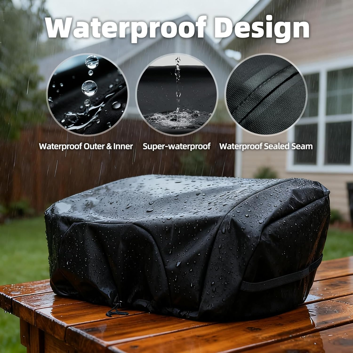 NOELIFE Griddle Cover for Blackstone 22 Inch Tabletop Griddle with Hood, Propane Fuel Cylinder Can Be Covered Completely, Waterproof Grill Cover Outdoor BBQ Grilling Accessories (Cover Only)