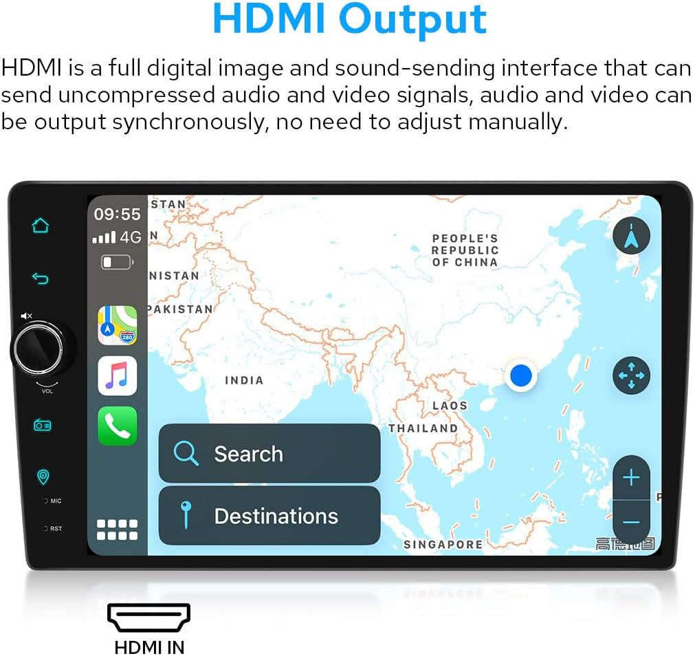 JOYING Newest 9 Inch Car Stereo Android 12 Car Auto Radio for Honda Civic 2016-2021 Support Right Lane Cam, Carplay, Android Auto, Subwoofer Output, SWC image number 5