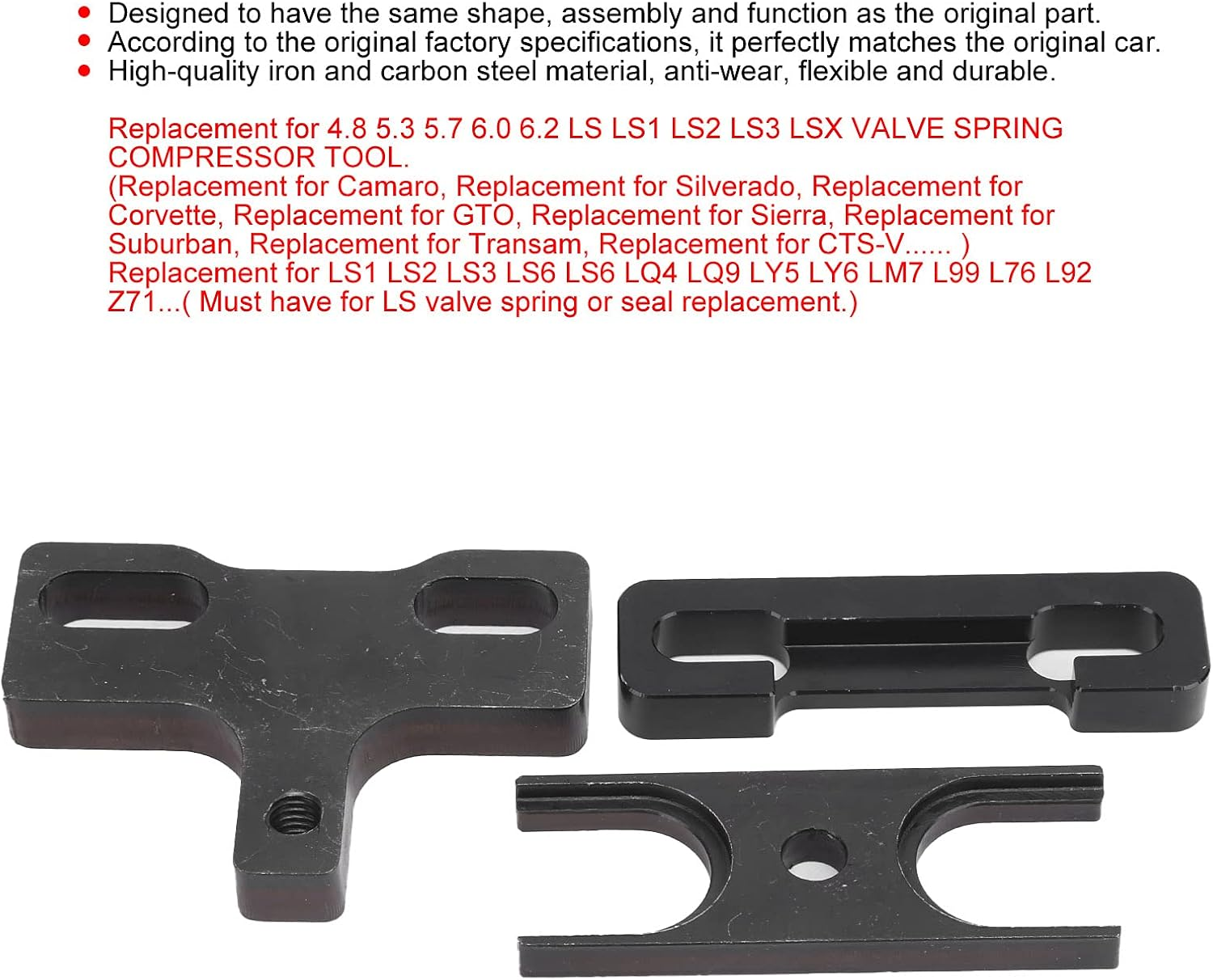 Valve Spring Removal Tool Set, Flexible Anti-Wear Valve Spring Compressor Clamp Kit for 4.8 5.3 5.7 6.0 6.2 LS LS1 LS2 LS3 LSX for Engine image number 5