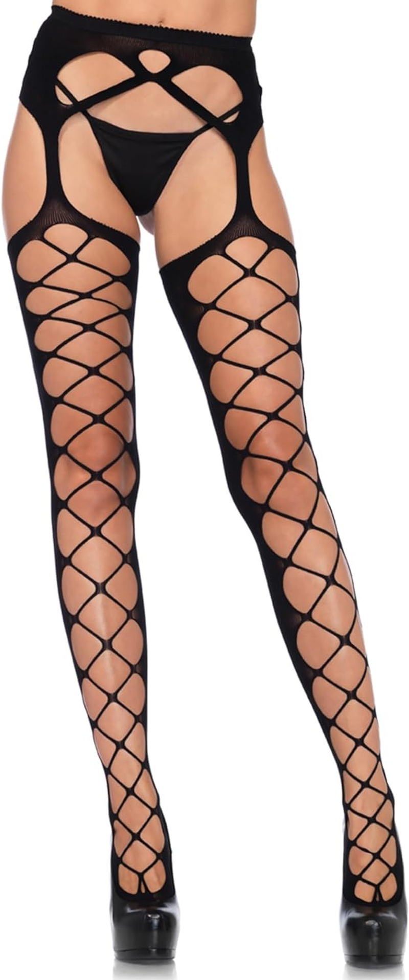 Leg Avenue Women'S Hosiery Suspender Fishnet Stockings image number 4