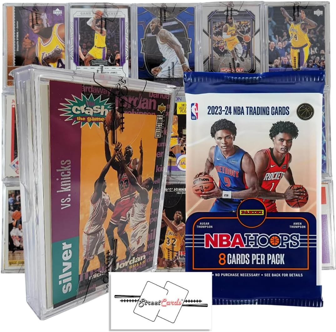 2023/24 NBA Hoops Basketball Pack + 25-Card Mixed NBA Streetcards Pack + Magnetic Holder + Streetcards Magnet! (33 Total Cards) image number 2