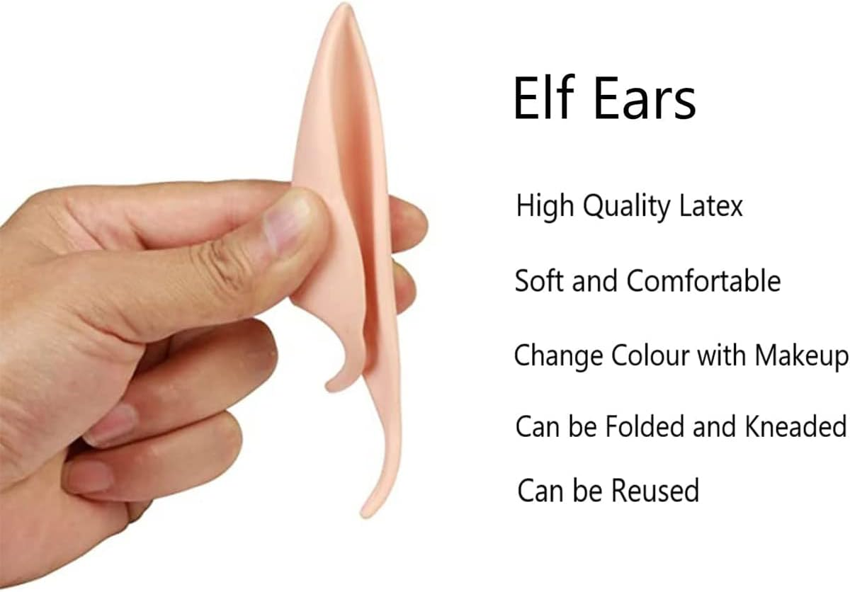Fairy Ears, Elf Ears, Pointed Ears, 4 Pairs Halloween Party Accessories, Halloween Accessories, Cosplay, Christmas Party Costume, Cosplay Accessories, Prop Party, Theme Party Costume, Party Masquerade image number 4