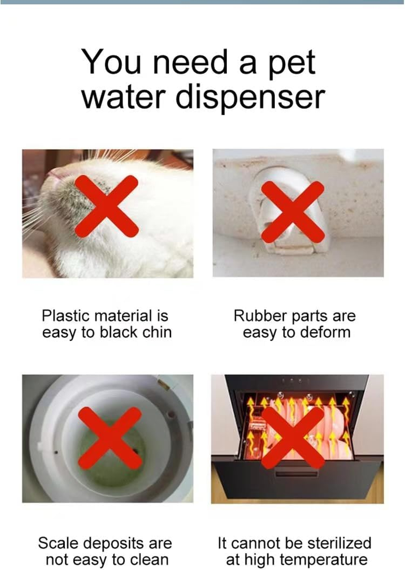 Cat Water Dispenser, Smart Induction Water Dispenser, Wireless, 304 Stainless Steel Cat Water Dispenser, Long-Lasting Battery Life image number 6