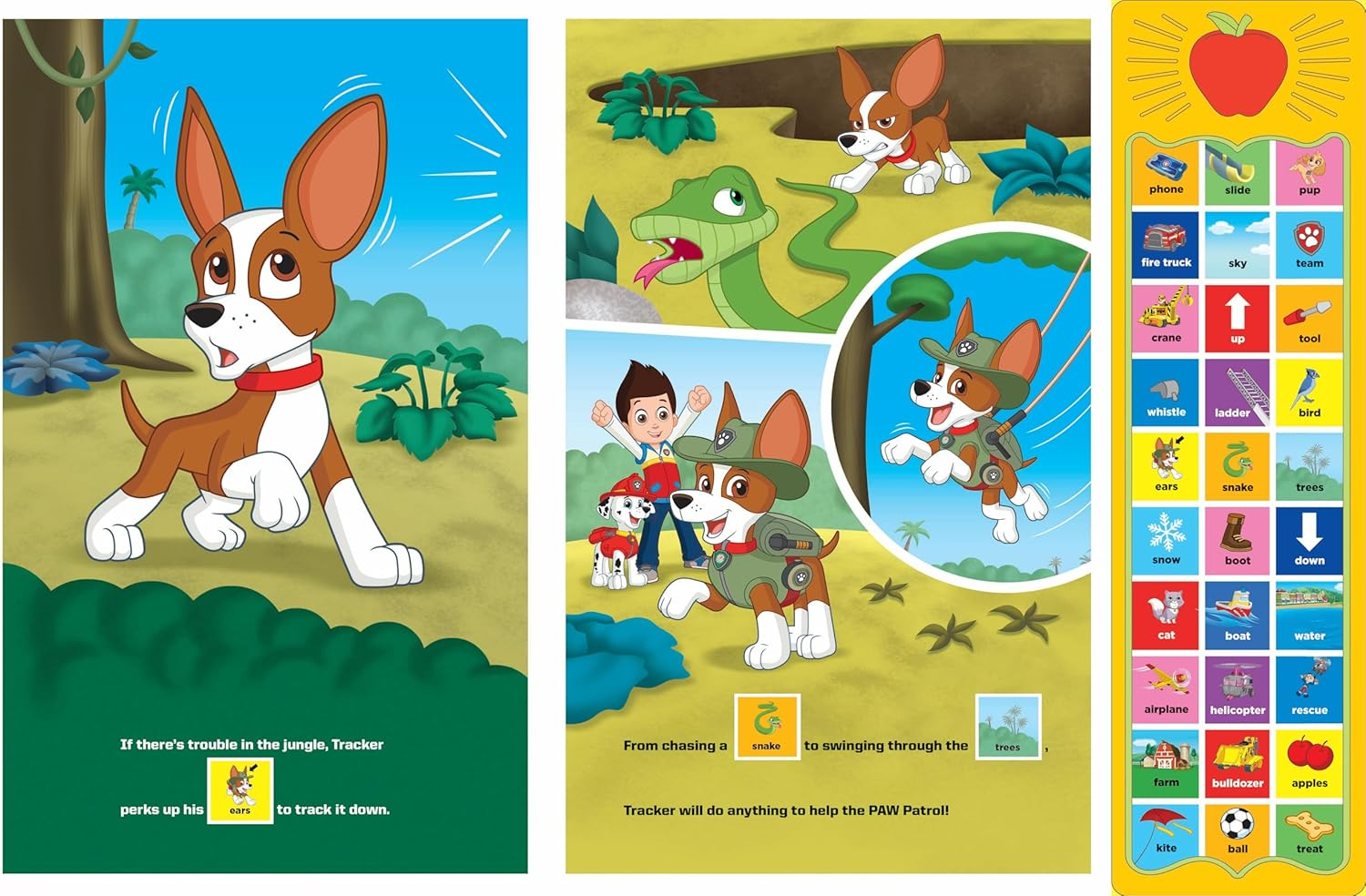 PAW Patrol Chase, Skye, Marshall, and More! First Words 30-Button Sound Book Great for Early Learning PI Kids