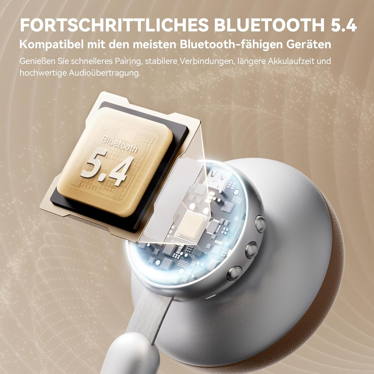 TONEMAC H9 Wireless Headphones, Bluetooth 5.4, Built-In Microphone, 80 Hours Playtime, Brilliant Style, Gaming Mode, Noise Isolation, Retro Rock Style, 36Mm Deep Bass Headsets, Brown