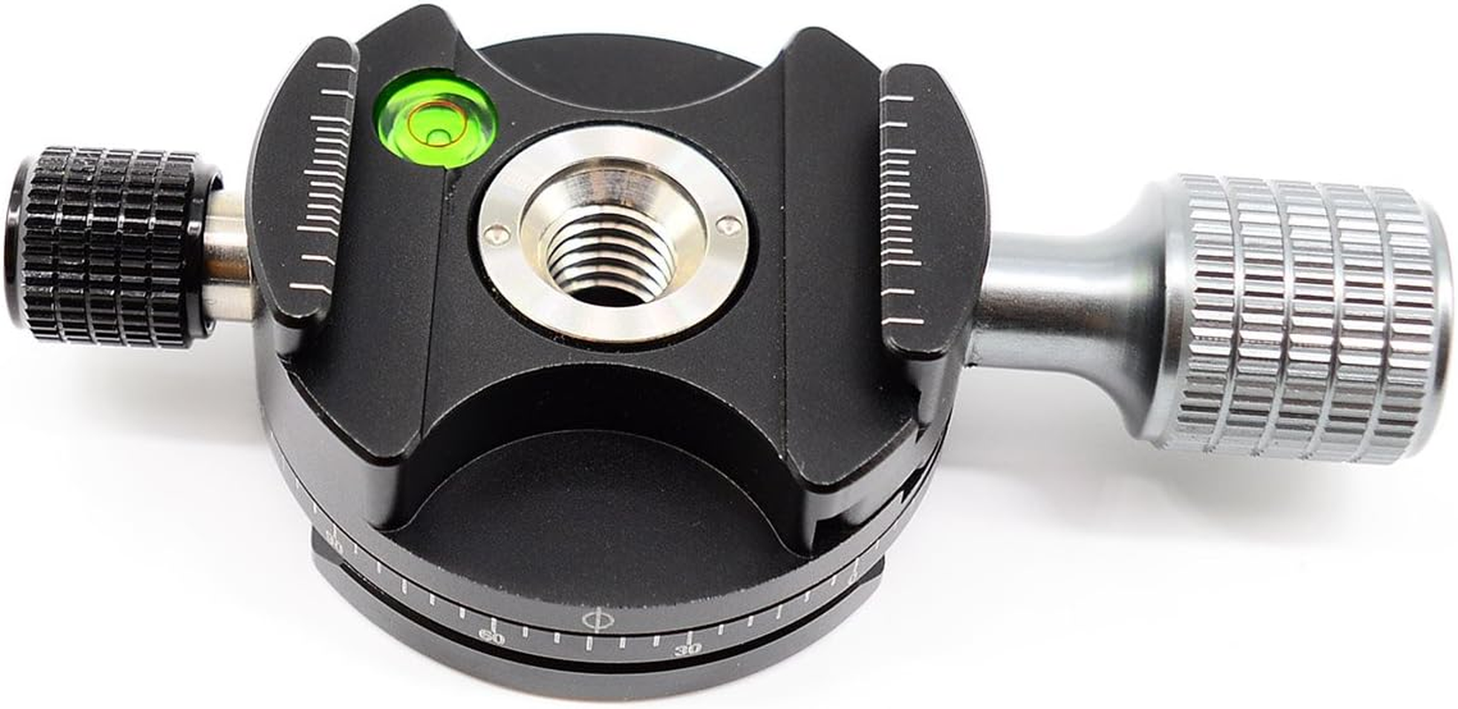 Koolehaoda 360&deg; Mini Panoramic Tripod Head Metal Clamp Compatible with Rrs/Arca-Swiss Ball Head Quick Release Plate, Camera Tripod Ballhead image number 6