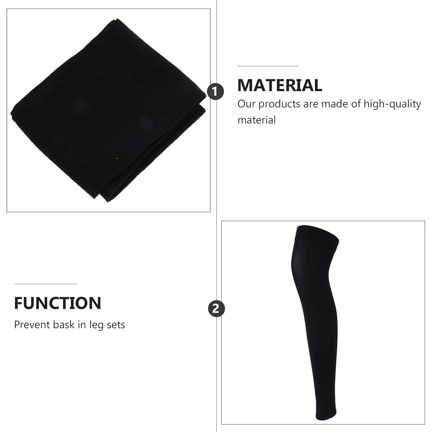 Healeved 2Pcs Sun Protection Cooling Leg Sleeves, Ice Silk Uv Protection Leg Covers for Outdoor Sports, Cycling, Running, Hiking, Black image number 3