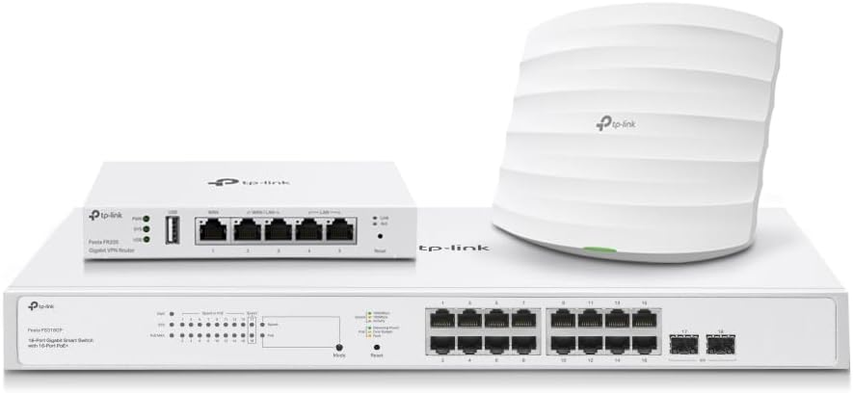 Tp-Link Festa Small Office/Home Office Bundle, AC1750 Ceiling Wifi 5 Access Point, VPN Router, Poe Managed Switch, Free Cloud Management, Easy Setup, APP Control (Festa F54/Festa Fr205/Festa FS318GP) image number 1