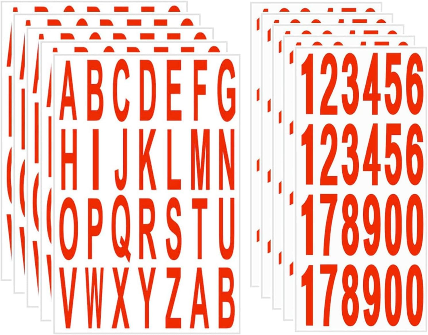 10 Sheet 3 Inch Mailbox Numbers and Letters Cut Classic Style Self-Adhesive Vinyl Waterproof Stickers Letter Decals Sticky for outside Signs, Window, Door, Car, Truck, Home, House Address (Black)
