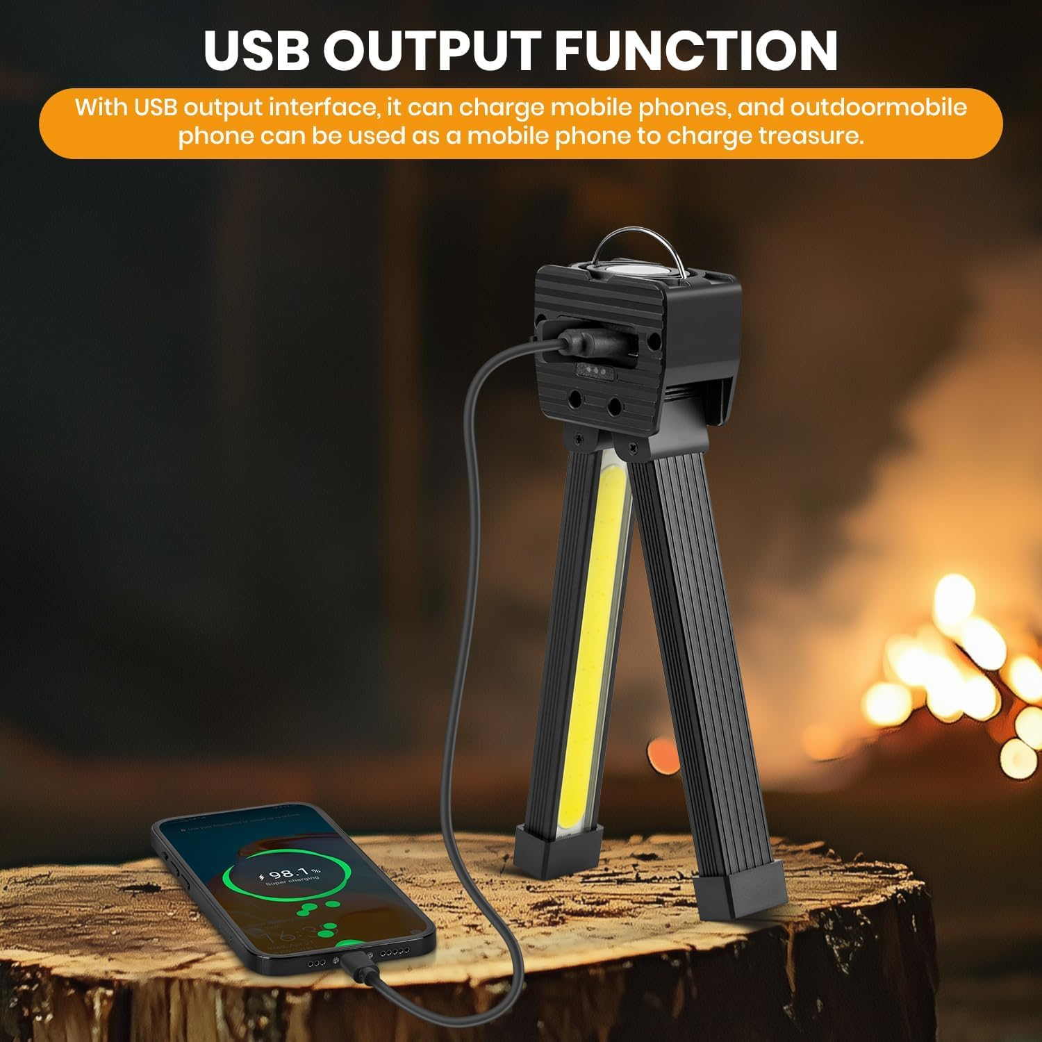 Gym Lighting Pro - Magnetic LED Posing Lamp for Bodybuilding, Rechargeable Adjustable Brightness Home Gym & Garage Studio Lights