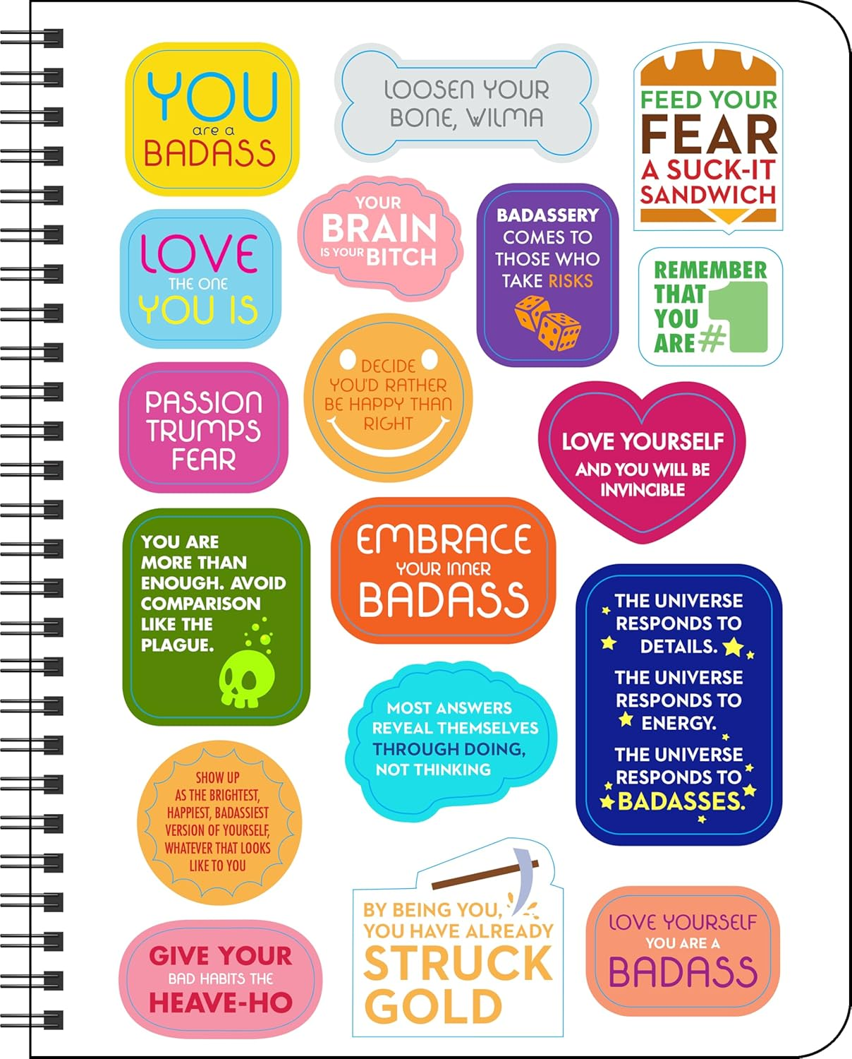 You Are a Badass Deluxe Organizer 17-Month 2024-2025 Weekly/Monthly Planner Cale image number 2