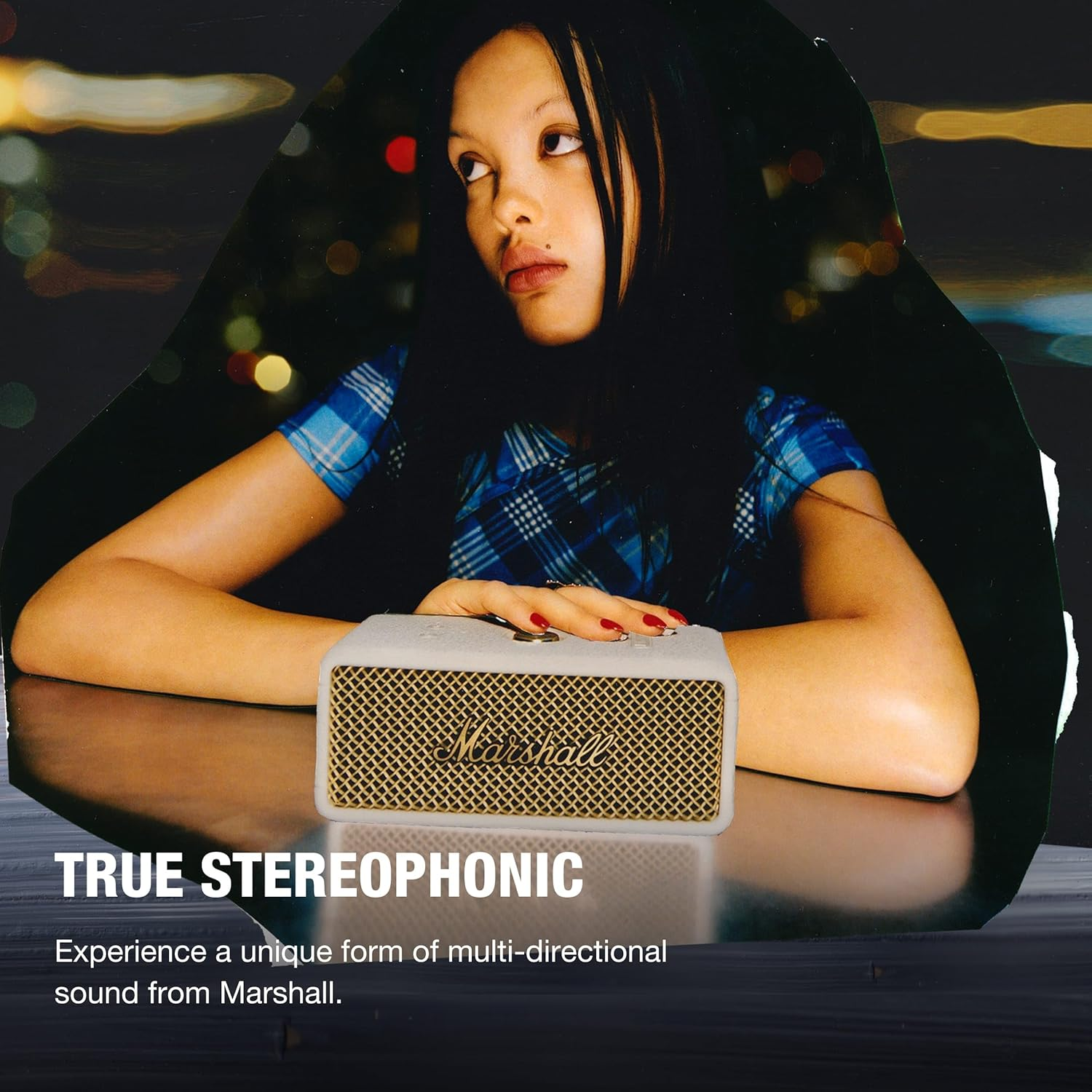 Marshall Emberton III Portable Bluetooth Speaker, Cream - Cream image number 4