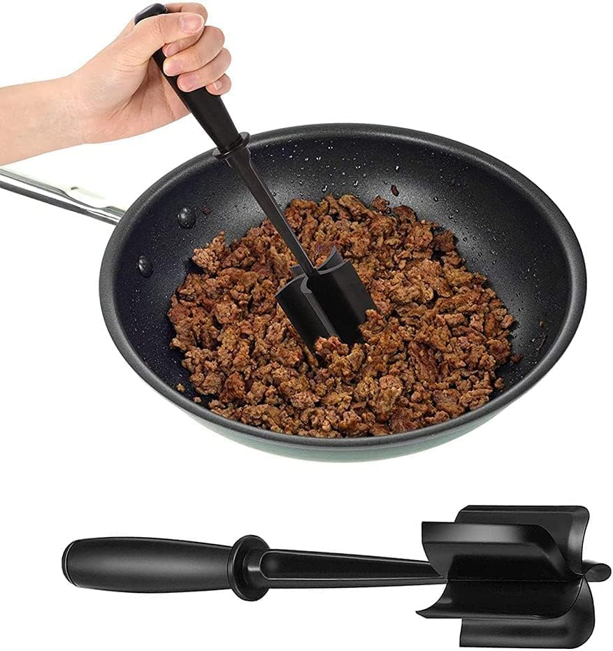 Heat Resistant 2Pcs Non Stick Meat Masher, Potato Masher, Meat Tenderizer image number 4