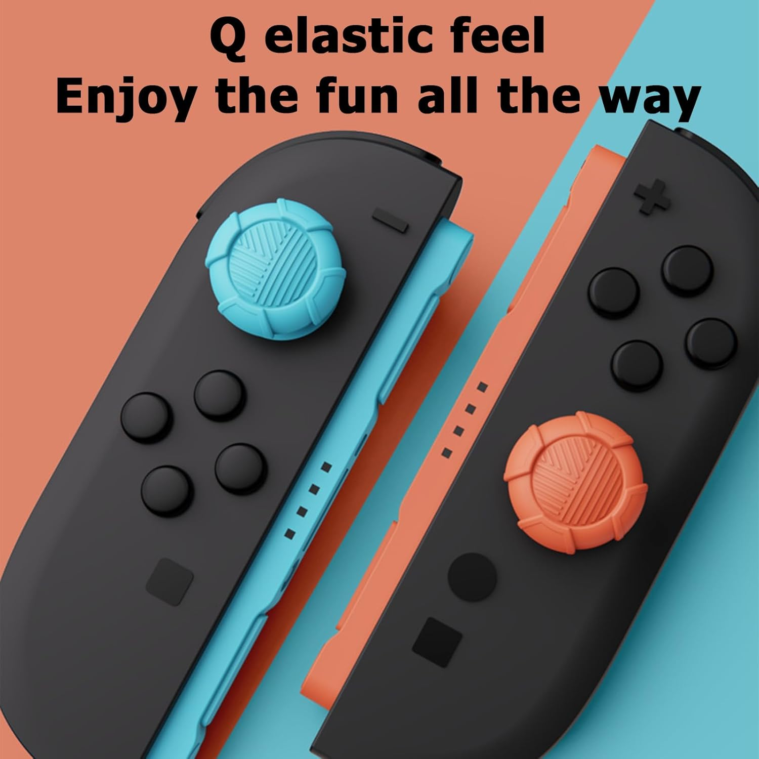 For Nintendo Switch 2 Thumb Grip (2025), Ergonomic Joycon Stick Covers Thumb Grip Caps Compatible with Switch2, for Improved Grip & Durability (Blue&Orange_3Pairs(6Pcs)) image number 1