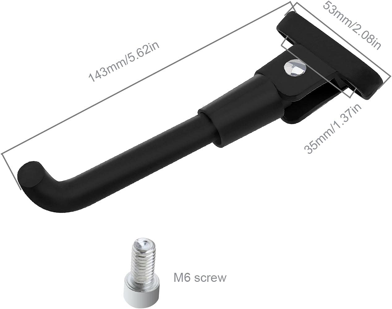 SING F LTD Kickstand Compatible with Xiaomi M365/Pro 1S Aluminum Alloy Parking Stand Anti-Rust Durable Foot Support Electric Scooter Replacement Part Accessories image number 2