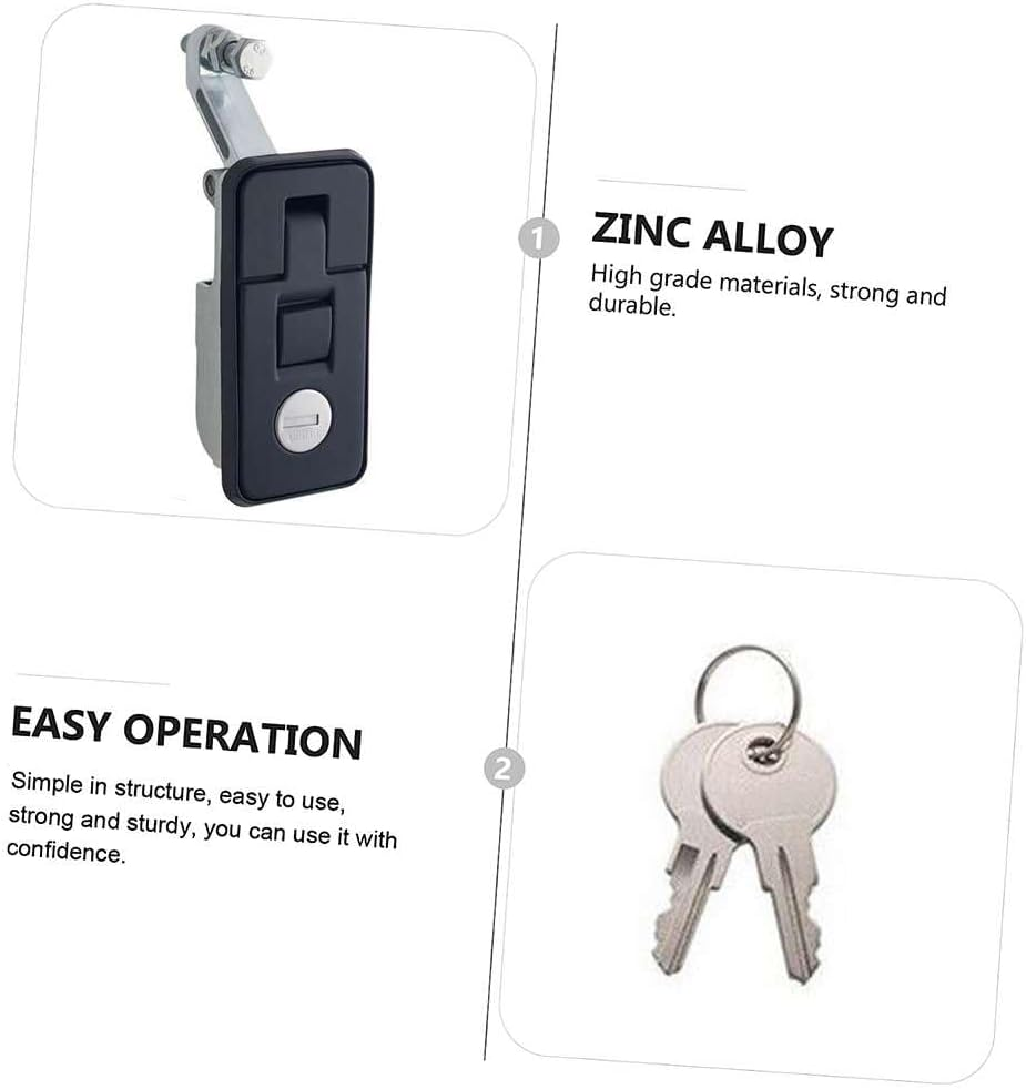 OZNALA 2Pcs Small Chrome Compression Lock Push Latch Tool Box Canopy Pop up RV Trailer(40 * 85Mm) image number 6