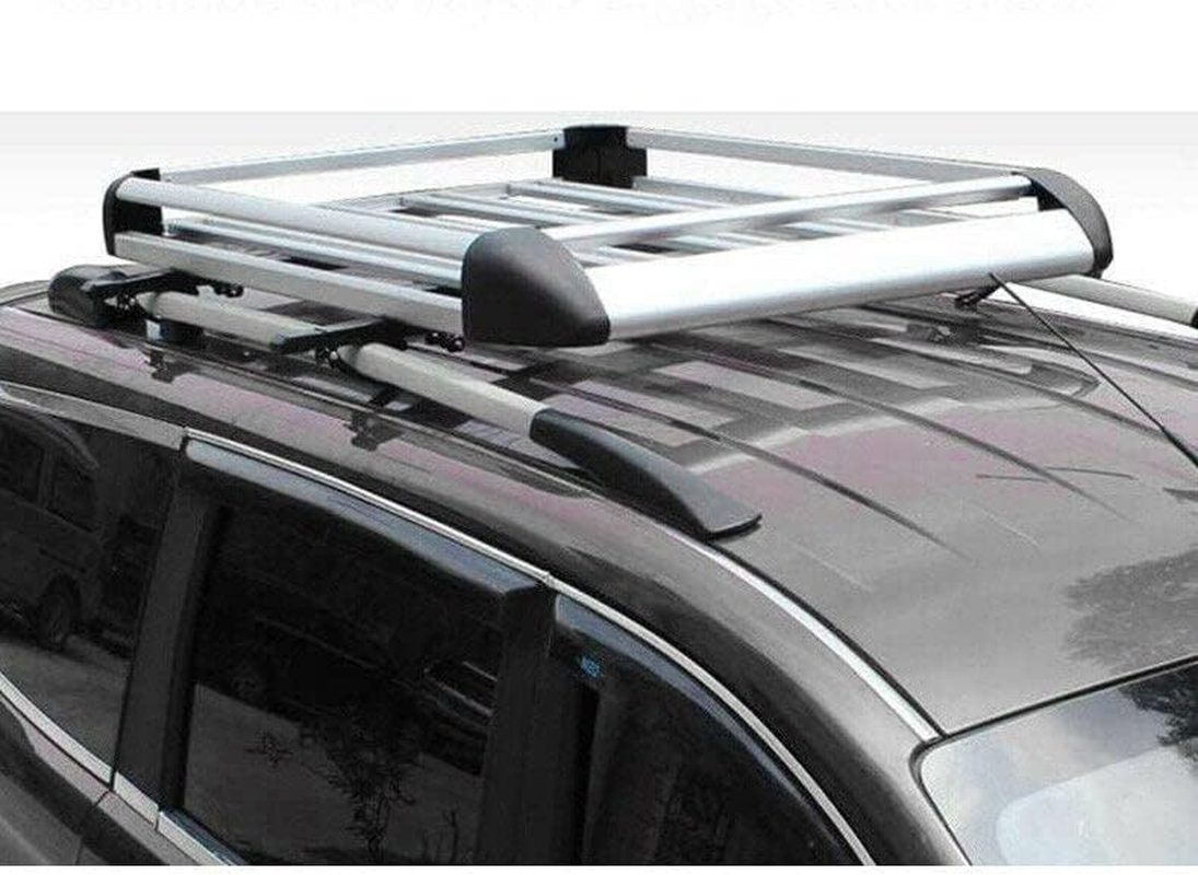 160 * 100 Silver Double Car Roof Rack Aluminium Alloy Suv4X4 Basket Cargo Luggage Carrier