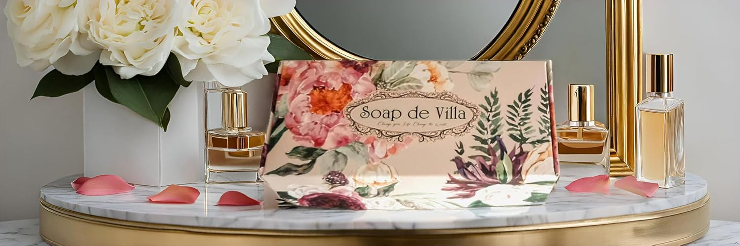 Floral Gift Box with 3 Large Goat'S Milk Soaps &ndash; Luxurious Skincare Gift Set image number 4