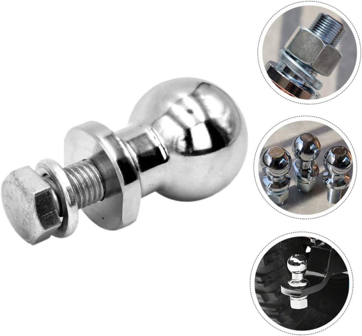 Baluue 50Mm Trailer Hitch Ball M22 Thread Tow Ball for Trailer Towing Heavy Duty Steel Construction Suitable for Off-Road image number 6