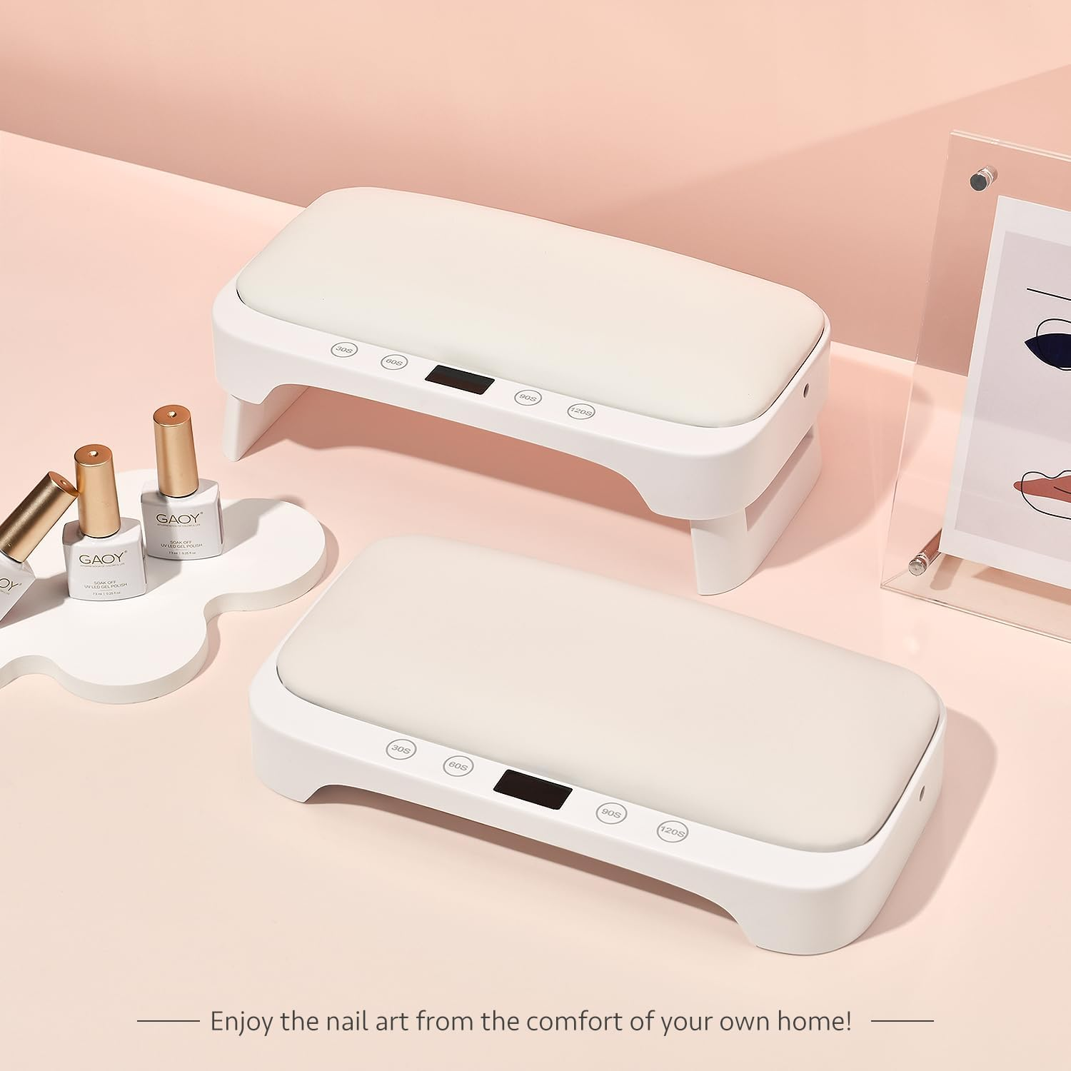 GAOY Professional UV Light for Nails, Nail Lamp with Hand Pillow for Arm Rest, 4 Timers Nail Dryer for Nails Tech Salon image number 1