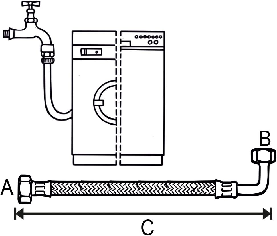 CORNAT T357203 High-Pressure Supply Hose 3,00M, Multicoloured, 3,0 M image number 4
