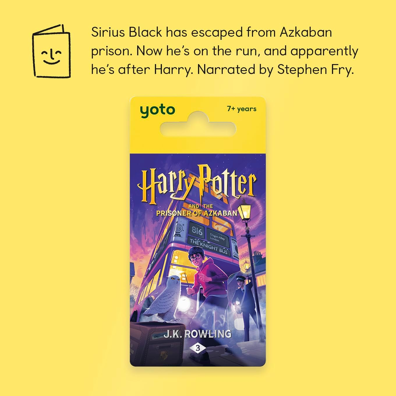Yoto Harry Potter and the Prisoner of Azkaban - Kids Audio Card for Use with Player & Mini All-In-1 Audio Player, Screen-Free Listening with Fun Playtime, Bedtime & Travel Stories, Ages 7+