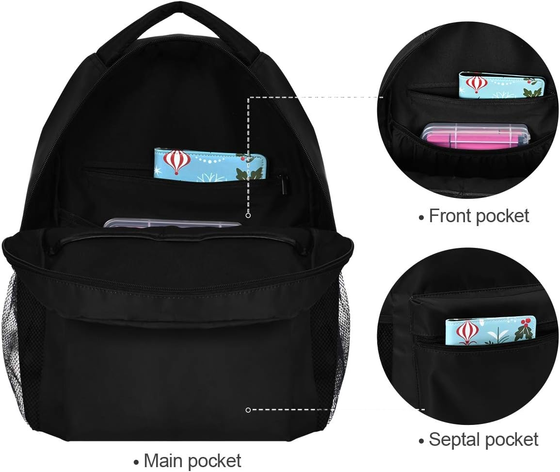 SEEKJOYS Forest Moose Printing Backpack Personalized Pattern Book Bags Leisure Rucksack for Teen Boys and Girls Backpack Laptop Athletic Outdoor Hiking Camping Travel School Bag Waterproof Daypack, Multi image number 4