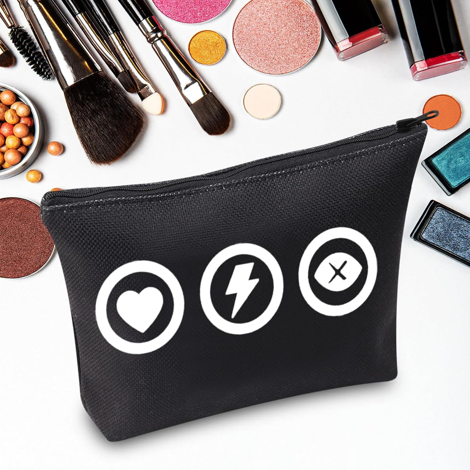 G2TUP RDR2 Makeup Bag Arthur Fans Gifts Cores Stamina & Dead Eye Gifts RDR2 Merchandise RDR2 Arthur Zipper Bag, Heartblack, Fit