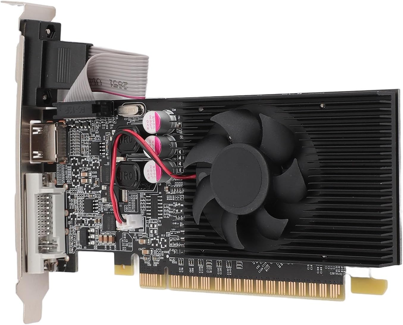 2GB DDR3 64-Bit Low Profile Pcie Graphics Card for Desktop Pcs, 2560X1600 Resolution, Silent Gaming GPU with HDMI/DVI/VGA, Directx 11, Compatibale 10/11/7/8