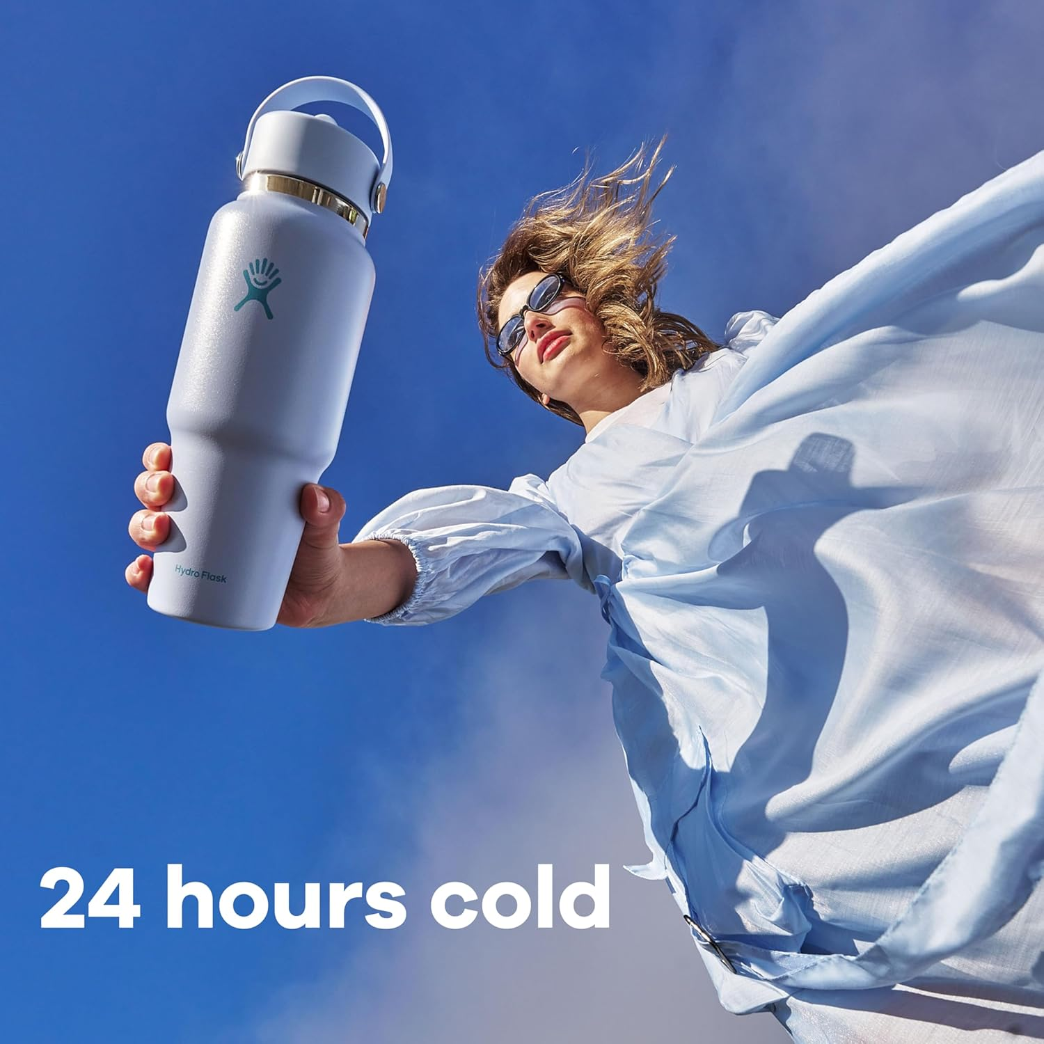 32 OZ Wide Flex Straw Travel Bottle Agave image number 5